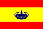 Bandera España con corona. Adhesivo