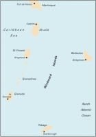 Carta Náutica Martinique to Tobago and Barbados