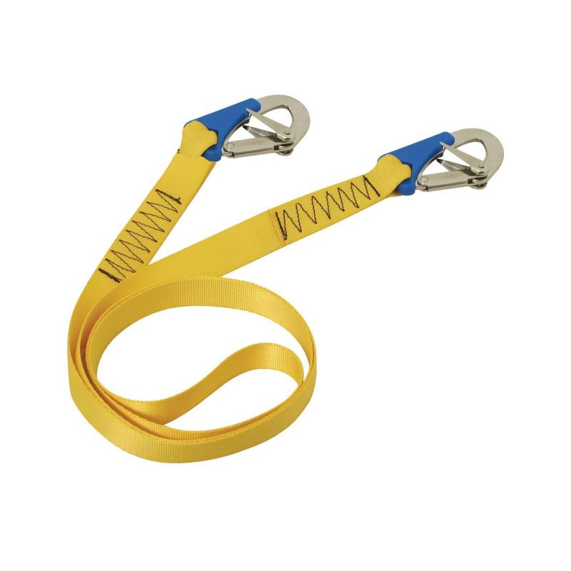 Linea de vida elastica Life-Link de 100 a 180 cm para arneses de seguridad  con 2 mosquetones de doble seguridad