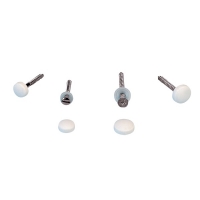 Tapon Nuova Rade con Arandela para Tornillos - Tapa de plastico blanco con arandela, para tornillos de 3,5 o 4,8 mm.   (Tornillos no incluidos)
