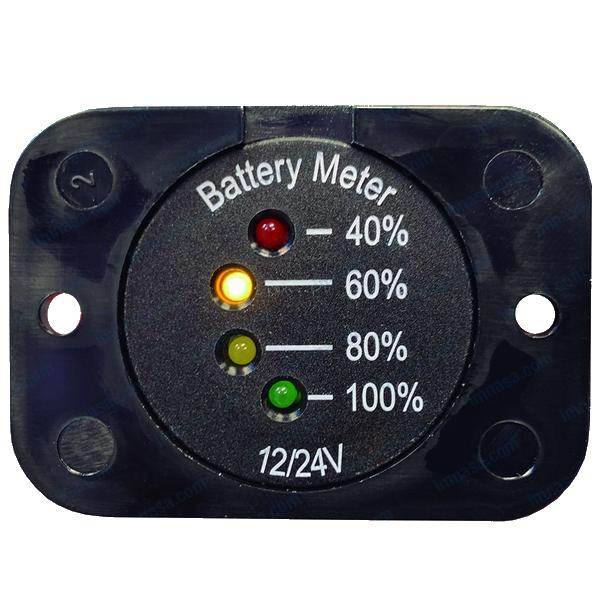 Instrumento medidor de Baterías 7-33V D.36.8 - Conoce el estado de las baterías en todo momento de una forma sencilla.12/24 V