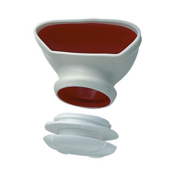 Toma de Aire para Cubierta PVC Ovalado - Toma de aire de cubierta, fabricada en plástco PVC flexible color blanco e interior rojo. Se suministra con aro de fijación y tapa roscada de cierre