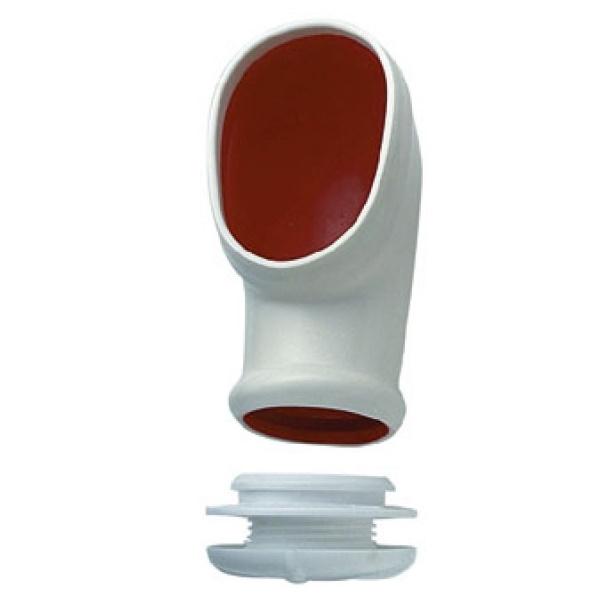 Toma de Aire para Cubierta PVC Circular - Toma de aire de cubierta, fabricados en plástco PVC flexibles color blanco e interior rojo. Se suministra con aro de fijación y tapa roscada de cierre