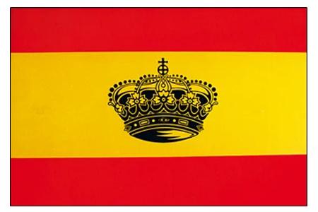 Bandera España con corona. Adhesivo