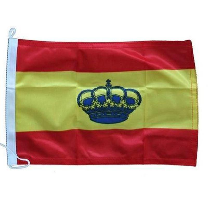 Bandera España con corona Textil