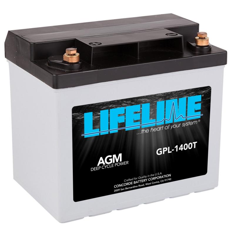 Baterias de servicio Lifeline AGM de 33 a 255Ah - Lifeline ofrece una gama de baterías que utilizan la tecnología AGM, con unas características superiores a las baterías de gel y unos precios similares o inferiores.