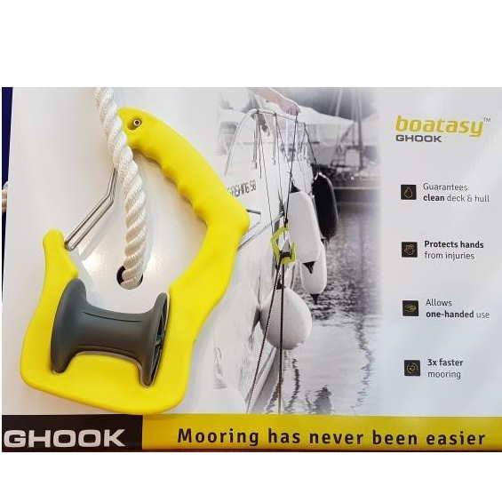 Boatasy GHOOK. Nueva forma de amarre - GHOOK ha sido desarrollado para ayudar a la tripulación durante la caza de la línea de amarre. Proporciona una caza de línea de amarre fácil y limpia .