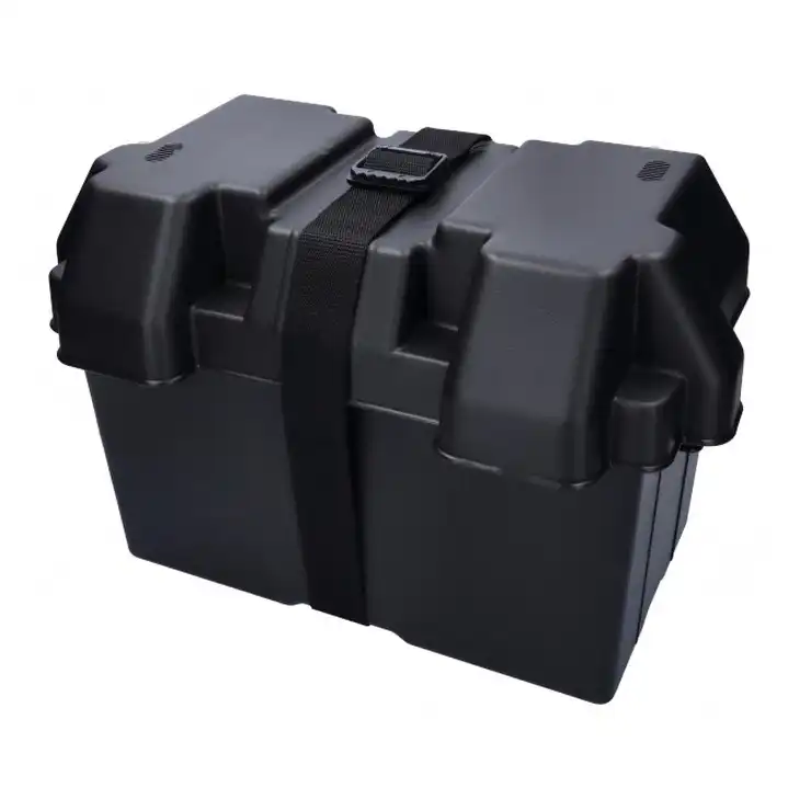 Caja para baterias PVC - Caja portabateras en PVC con cincha exterior. Dos medidas disponibles