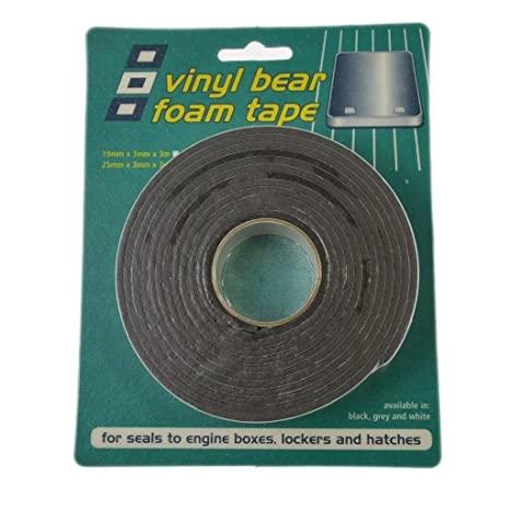 Cinta estanca Vinyl Foam para Portillos, Ventanas, etc 19 mm x 3m - Junta de 3 m de largo y 19 mm de ancho. Adhesiva