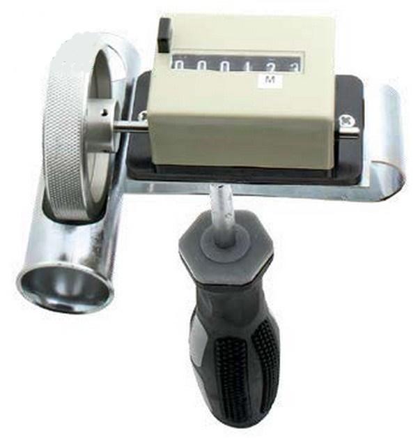 Cuentametros Analogico Manual para Cabos - Contador para cabos con rueda cuentametros analgico. Admite cabos de 4 a 24mm.