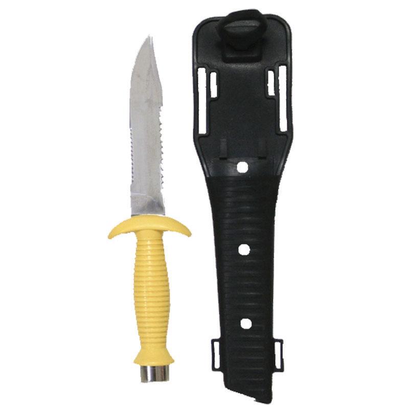 Cuchillo de buceo “Freedom”, Acero inoxidable 13,5cm - Ideal para la pesca, submarinismo o cualquier tipo de navegación. Hoja de acero inoxidable de doble función:  cuchillo y sierra para cabo. 