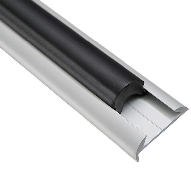 Perfil de aluminio anodizado base de 38x9/5mm para cinton