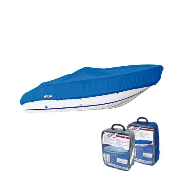 Funda de lona DENARI 600 para Embarcaciones   - Funda para barco fabricada en tejido de poliéster anti-moho, transpirable, impermeable y resistente a los rayos UV. de gran calidad. Tipo lona color azul