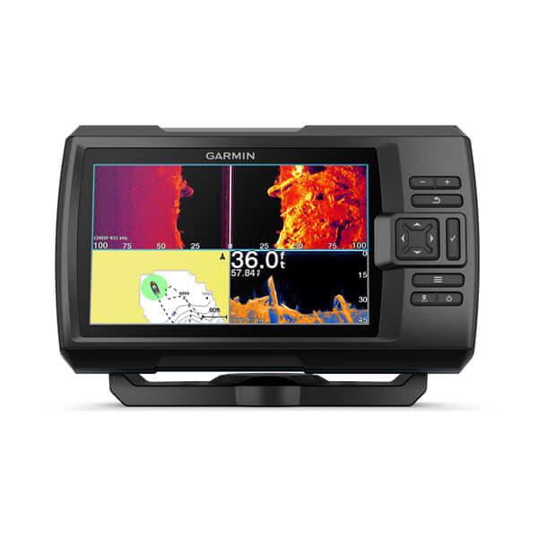 Garmin STRIKER Vivid 7sv. Sonda Con transductor GT52HW-TM y GPS - Observa los peces y las estructuras con el mximo nivel de detalle tras elegir el color de la pantalla, la ubicacin y la sonda para tu da en el agua con la Sonda STRIKER Vivid 7sv con transductor.