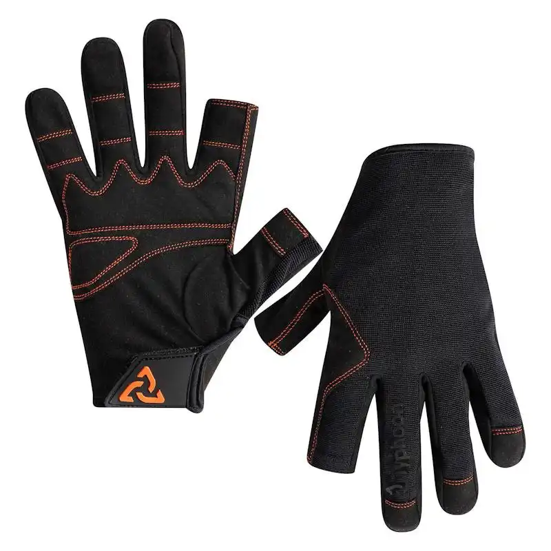Guantes Semi Enteros Typhoon Essential - Negro/Naranja 