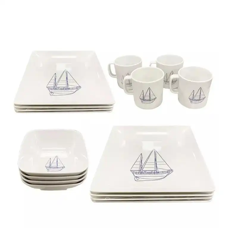 Kit Vajilla Melamina Sailing 16 Piezas