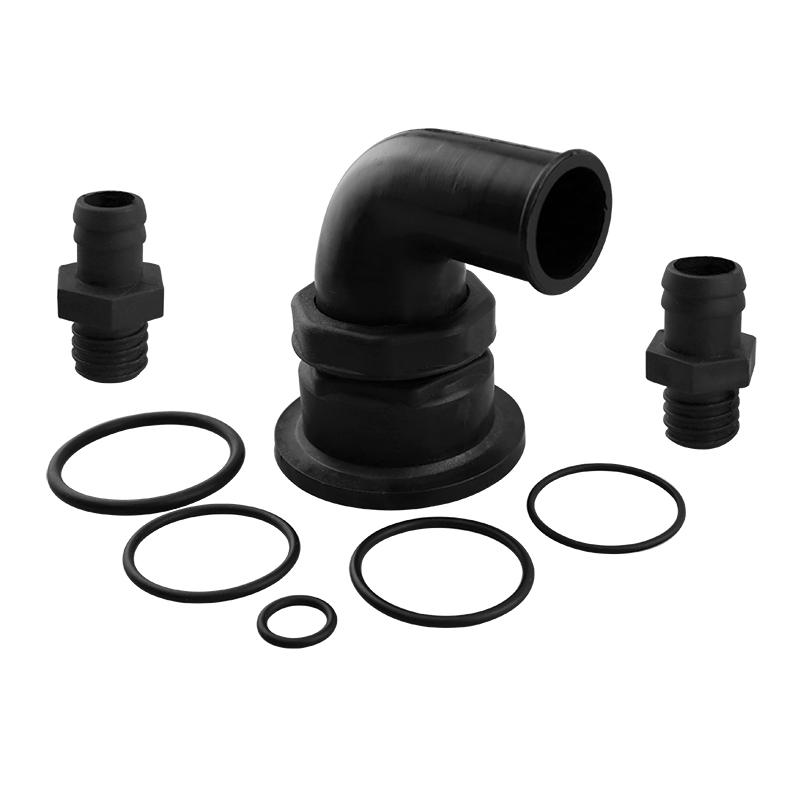 Kit conectores acodado 90 grados Nuova Rade para depositos 38mm - Kit de conectores acodado 90 grados para depsitos Ercole y Sogliola.   Dimetro: 38 mm.