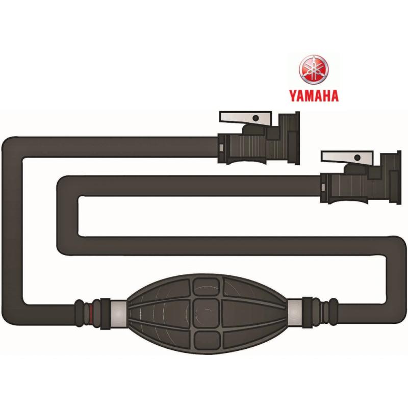 Linea de Combustible YAMAHA 2 Conectores - Kit de bomba de combustible y manguera PVC 8 x13 mm Largo 2 M con 2 conector hembra Yamaha