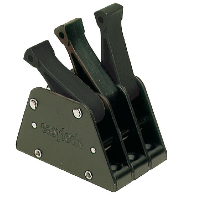 Mordaza Triple Easylock para Cabos de 6 a 10 mm - El primer dispositivo patentado para tensar y aliviar líneas bajo carga. Para cascos de 6 a 9 m.