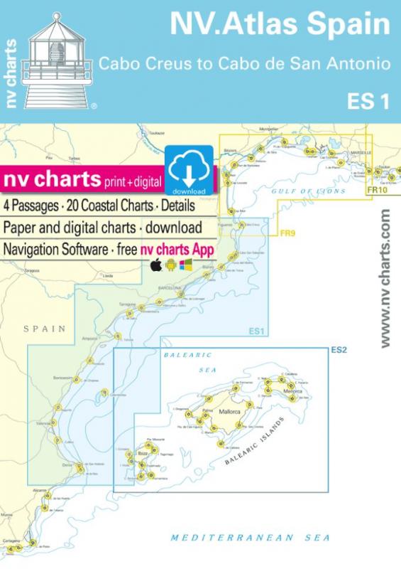 NV Charts Atlas España ES2 - Balearic Islands. Ibiza to Menorca