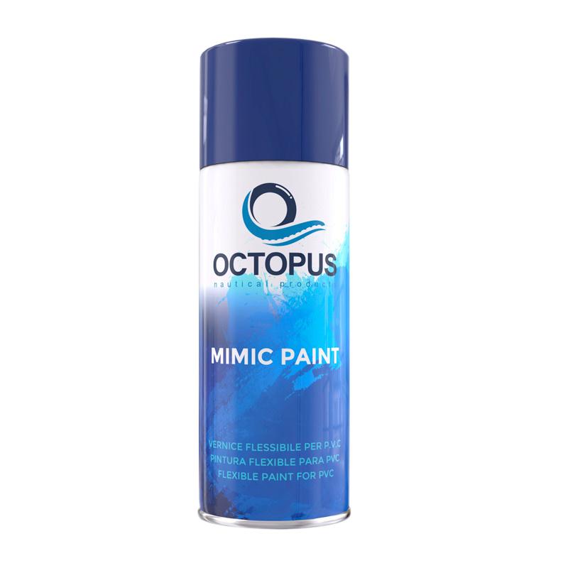 Octopus Spray Pintura Flexible para PVC - Pintura flexible a base de PVC ideal para restaurar botes de PVC, perfiles de defensa, tapicerías de polipiel y cualquier superficie flexible.