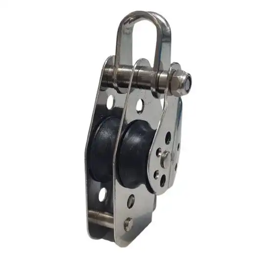 Polea doble Inox con mordedor y arraigo