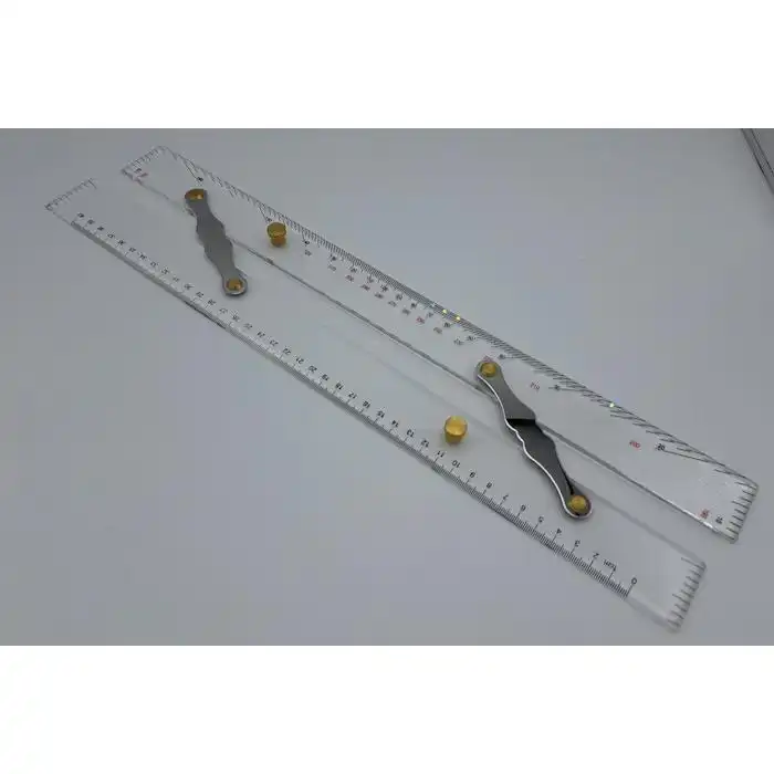 Reglas paralelas barras de laton cromado 450 mm - De cristal acrrlico, con barras de laton cromado. Termograbada