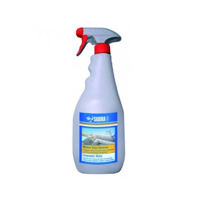 Limpiador Moho Sadira 750 ml. - Utilizable en cualquier tejido, skai, vinilo, colchoneta, lona, toldo, plástico, revestimiento o superficie de gel coat.