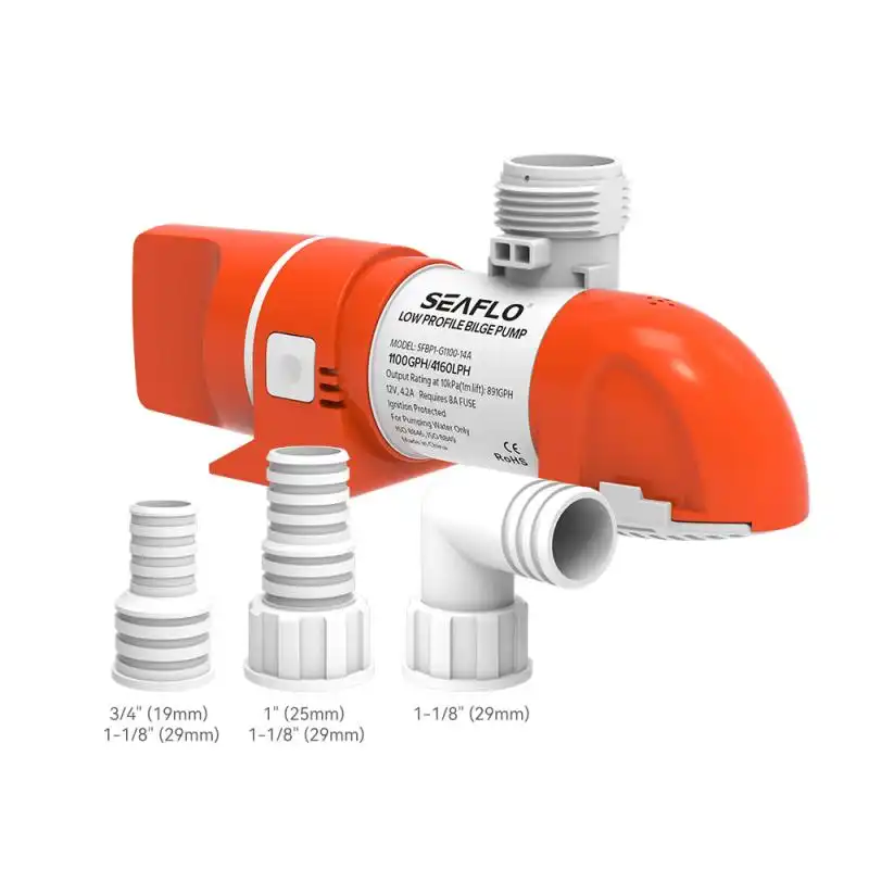 Seaflo SFBP1-G1100-14A Bomba Achique Autom�tica Bajo Perfil 1100GPH, 12V
