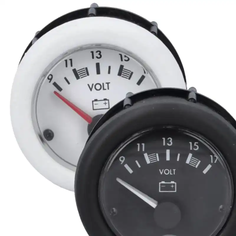 Voltimetro esfera negra 12 V