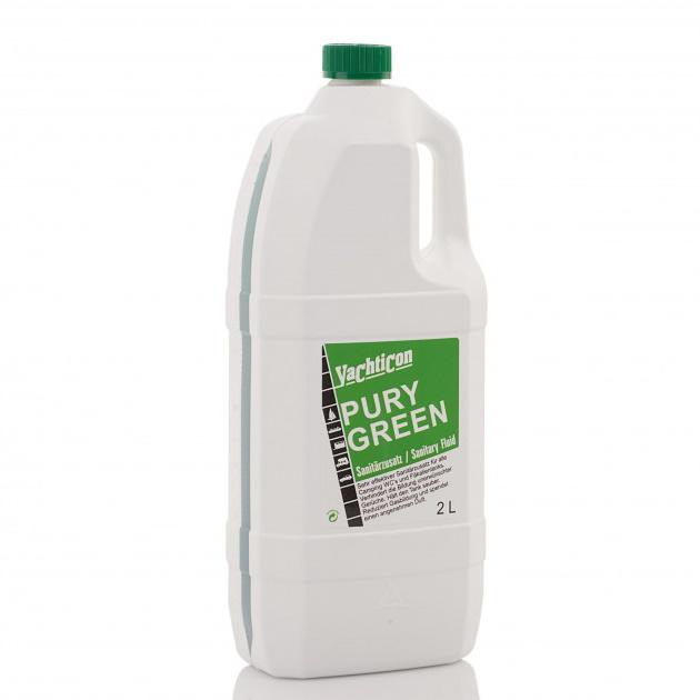 Yachticon PURY GREEN. Liquido especial para WC quimicos - Para el depósito de aguas residuales. Degrada los excrementos y el papel higiénico. Elimina los olores. Ecólogico, no daña el medio ambiente. Misma formulación química AQUA
KEM GREEN.