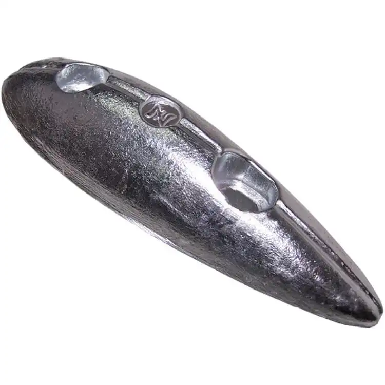 Zineti Anodo de Zinc Tipo Pez - Anodo tipo pez con agujeros para atornillar. Fabricado en zinc.